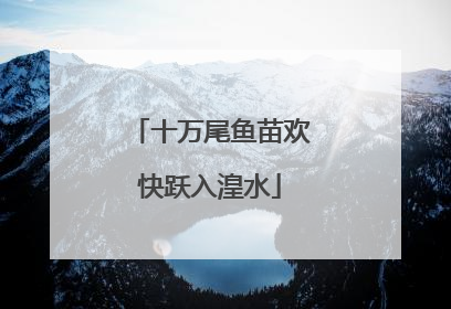 十万尾鱼苗欢快跃入湟水
