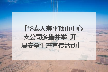 华泰人寿平顶山中心支公司多措并举  开展安全生产宣传活动