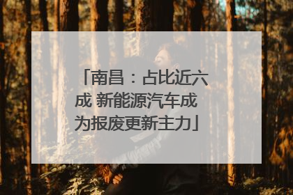 南昌：占比近六成 新能源汽车成为报废更新主力