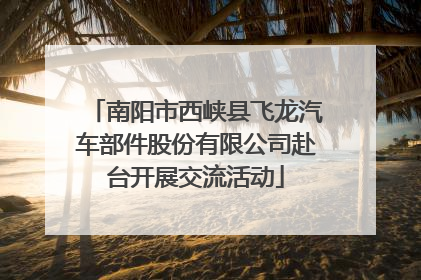 南阳市西峡县飞龙汽车部件股份有限公司赴台开展交流活动
