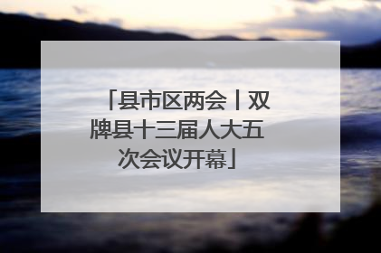 县市区两会丨双牌县十三届人大五次会议开幕