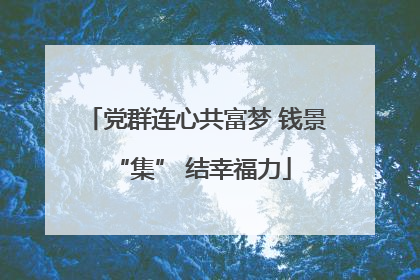 党群连心共富梦 钱景 “集” 结幸福力