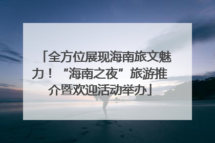 全方位展现海南旅文魅力！“海南之夜”旅游推介暨欢迎活动举办