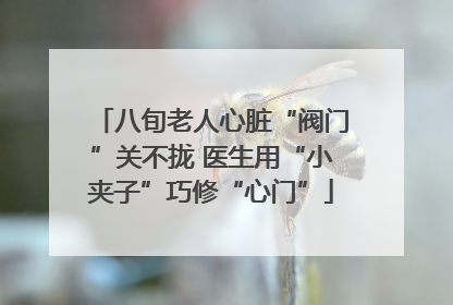 八旬老人心脏“阀门”关不拢 医生用“小夹子”巧修“心门”
