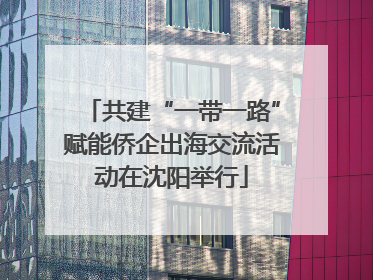 共建“一带一路”赋能侨企出海交流活动在沈阳举行