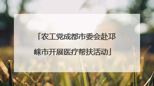 农工党成都市委会赴邛崃市开展医疗帮扶活动