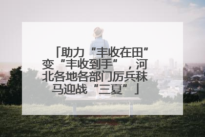 助力“丰收在田”变“丰收到手”，河北各地各部门厉兵秣马迎战“三夏”
