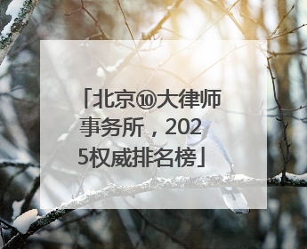 北京⑩大律师事务所，2025权威排名榜