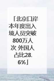 北京口岸本年度出入境人员突破800万人次 外国人占比28.6%