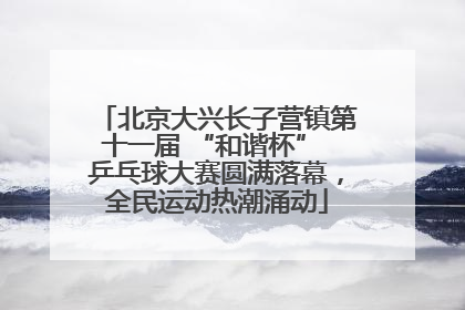 北京大兴长子营镇第十一届 “和谐杯” 乒乓球大赛圆满落幕，全民运动热潮涌动