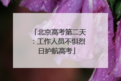 北京高考第二天：工作人员不惧烈日护航高考