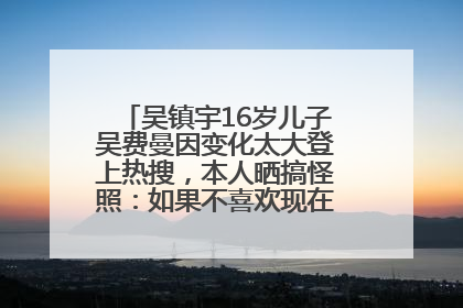 吴镇宇16岁儿子吴费曼因变化太大登上热搜，本人晒搞怪照：如果不喜欢现在的我可以离开