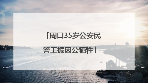 周口35岁公安民警王振因公牺牲