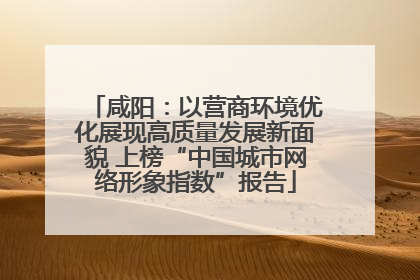 咸阳：以营商环境优化展现高质量发展新面貌 上榜“中国城市网络形象指数”报告