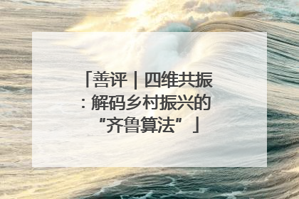 善评｜四维共振：解码乡村振兴的“齐鲁算法”
