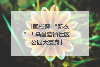 围栏穿 “新衣”！马昌营镇社区公园大变身