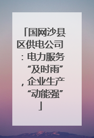 国网沙县区供电公司：电力服务“及时雨”，企业生产“动能强”