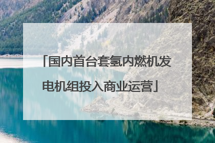 国内首台套氢内燃机发电机组投入商业运营