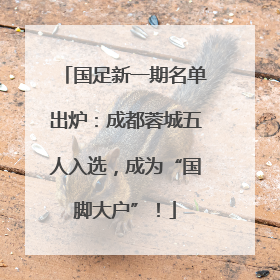 国足新一期名单出炉：成都蓉城五人入选，成为“国脚大户”！