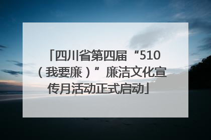 四川省第四届“510（我要廉）”廉洁文化宣传月活动正式启动