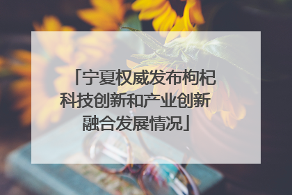 宁夏权威发布枸杞科技创新和产业创新融合发展情况