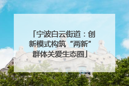 宁波白云街道：创新模式构筑“两新”群体关爱生态圈