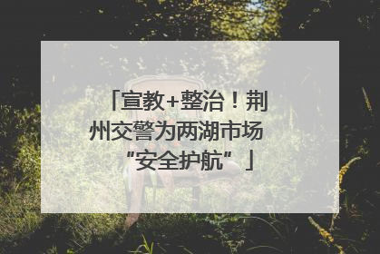 宣教+整治！荆州交警为两湖市场“安全护航”