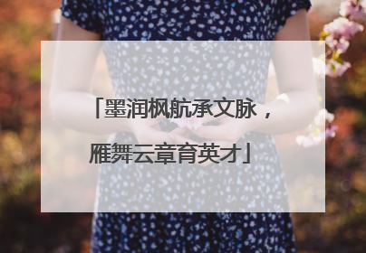 墨润枫航承文脉，雁舞云章育英才