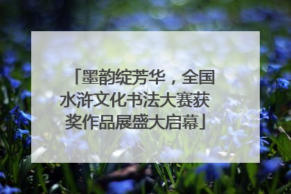 墨韵绽芳华，全国水浒文化书法大赛获奖作品展盛大启幕
