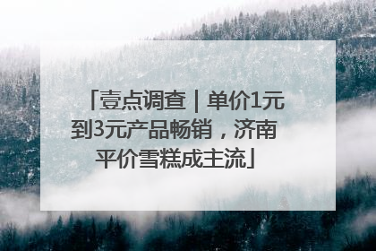 壹点调查｜单价1元到3元产品畅销，济南平价雪糕成主流