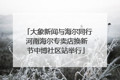 大象新闻与海尔同行 河南海尔专卖店换新节中博社区站举行