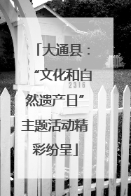 大通县：“文化和自然遗产日”主题活动精彩纷呈