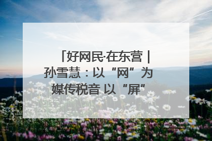 好网民·在东营｜孙雪慧：以“网”为媒传税音 以“屏”为介助发展