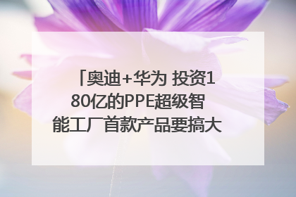 奥迪+华为 投资180亿的PPE超级智能工厂首款产品要搞大事情？｜粤港澳车展
