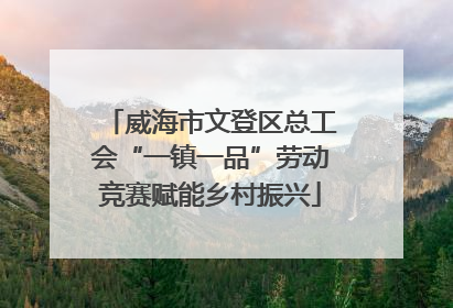 威海市文登区总工会“一镇一品”劳动竞赛赋能乡村振兴