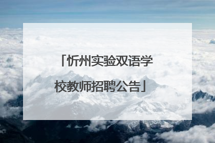 忻州实验双语学校教师招聘公告