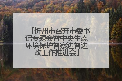 忻州市召开市委书记专题会暨中央生态环境保护督察边督边改工作推进会
