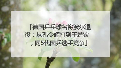 德国乒乓球名将波尔退役：从孔令辉打到王楚钦，同5代国乒选手竞争