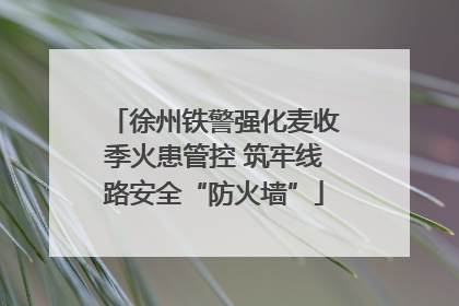 徐州铁警强化麦收季火患管控 筑牢线路安全“防火墙”