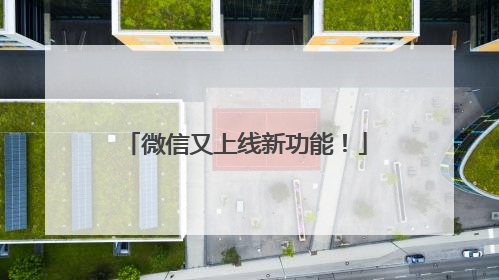 微信又上线新功能！