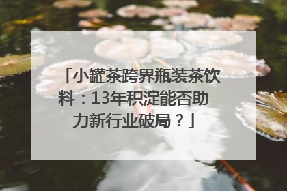 小罐茶跨界瓶装茶饮料：13年积淀能否助力新行业破局？
