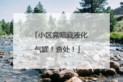 小区竟暗藏液化气罐！查处！