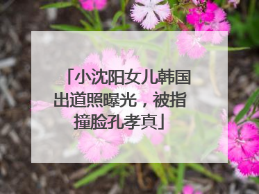 小沈阳女儿韩国出道照曝光，被指撞脸孔孝真