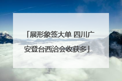 展形象签大单 四川广安登台西洽会收获多