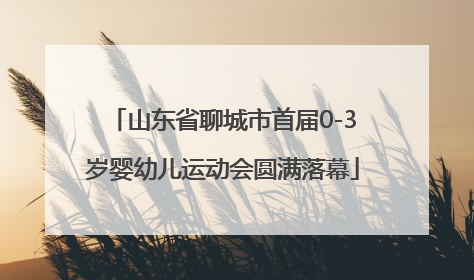 山东省聊城市首届0-3岁婴幼儿运动会圆满落幕