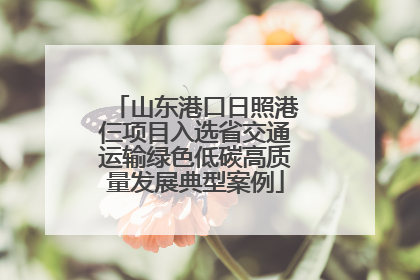 山东港口日照港仨项目入选省交通运输绿色低碳高质量发展典型案例