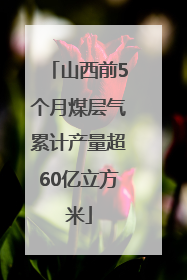 山西前5个月煤层气累计产量超60亿立方米