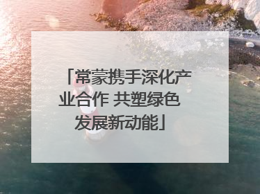 常蒙携手深化产业合作 共塑绿色发展新动能