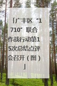 广丰区“1710”联合作战行动第15次总结点评会召开（图）