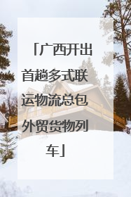 广西开出首趟多式联运物流总包外贸货物列车